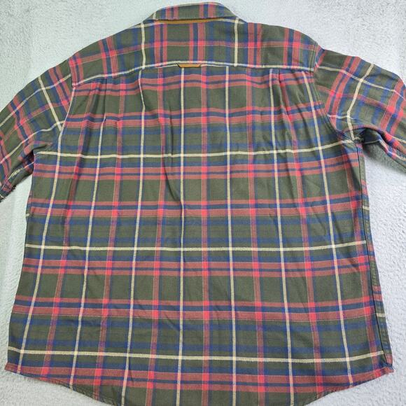 Orvis Perfect Flannel Button Shirt Men XXL Green Red Plaid Casual Workwear - Picture 9 of 10